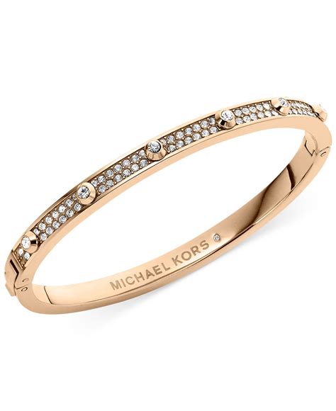 michael kors rose gold locket bracelet|michael kors diamond bangle bracelet.